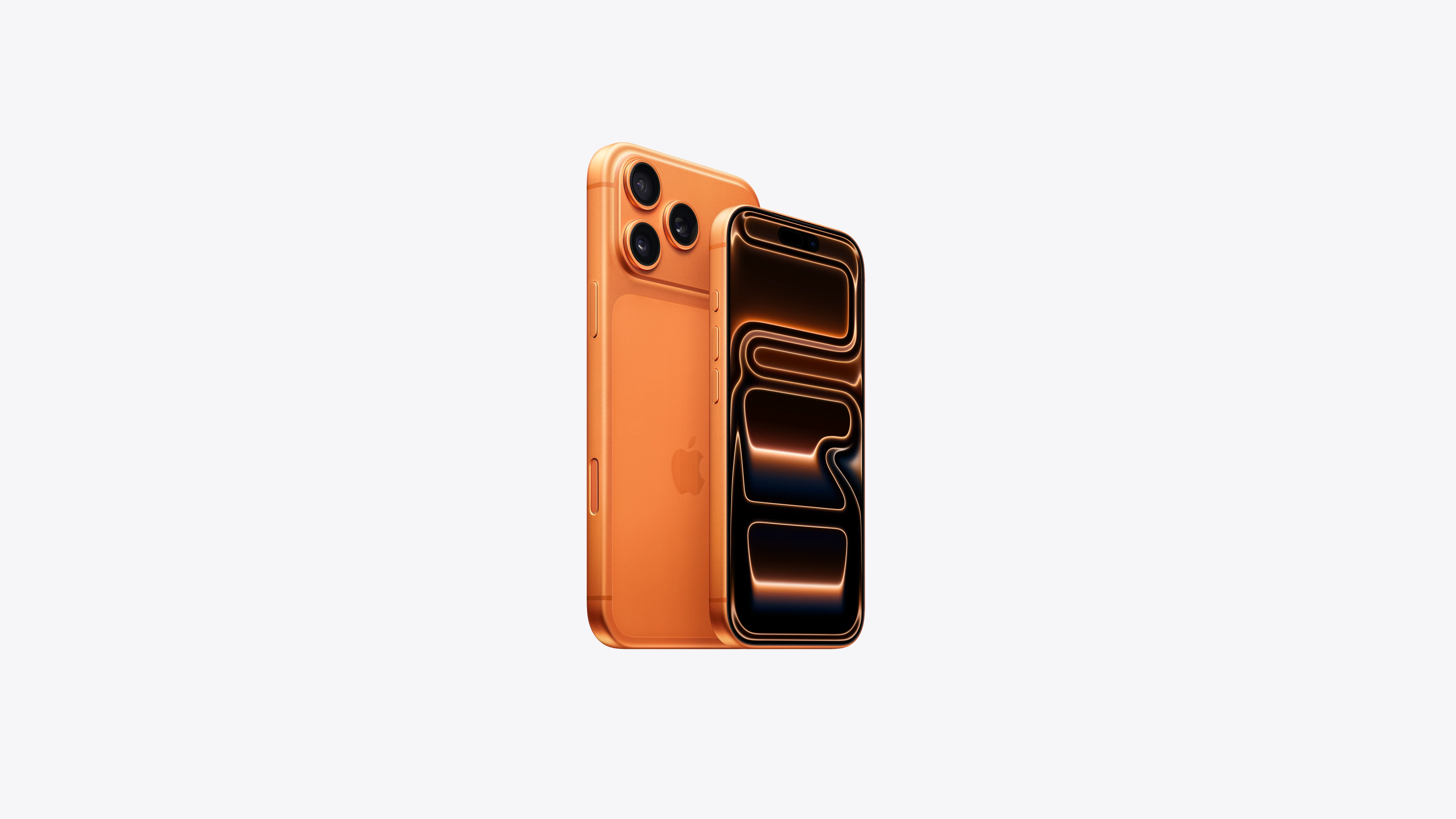 iPhone 17 Pro Max — Cosmic Orange (front & back)
